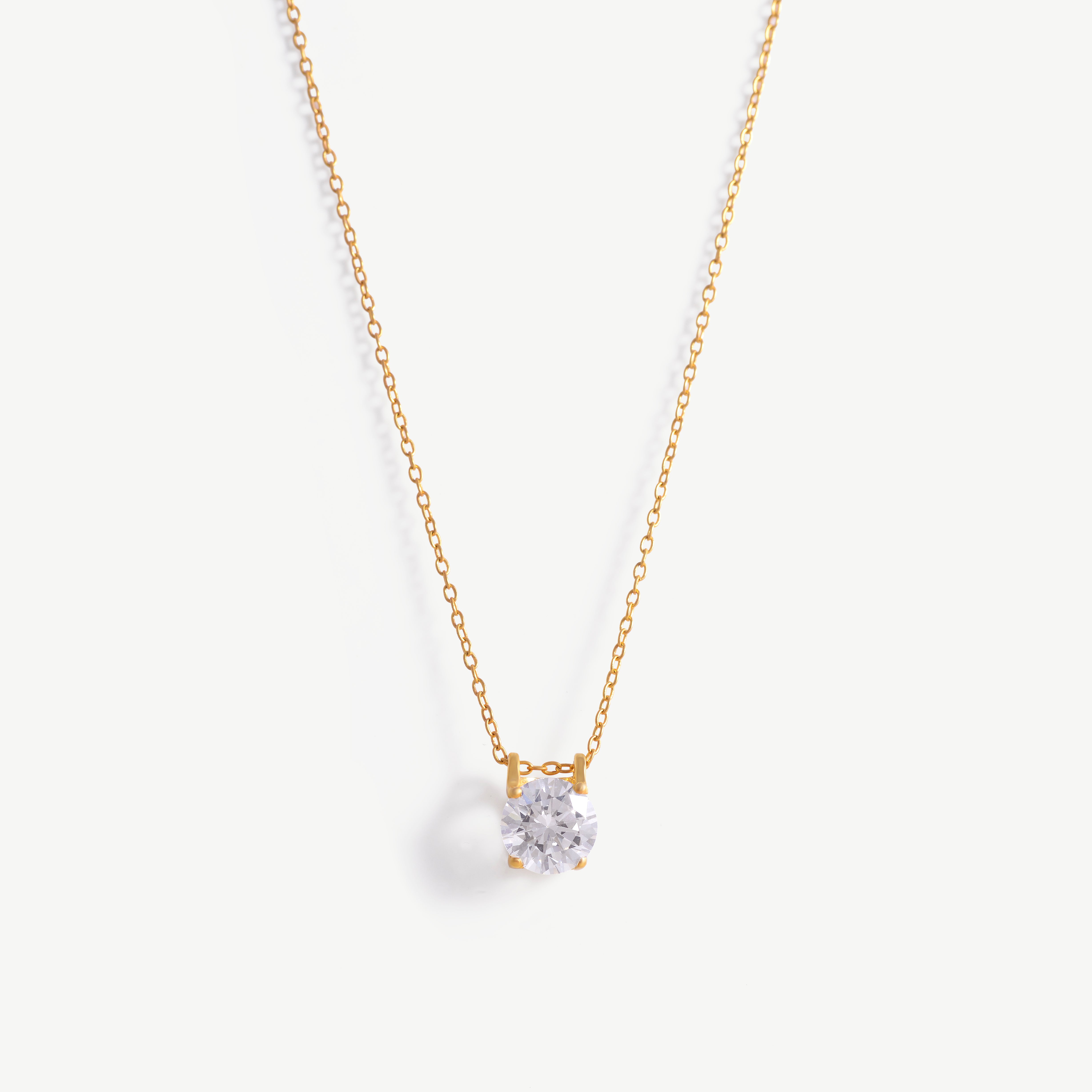 18k Loop Solitaire Necklace
